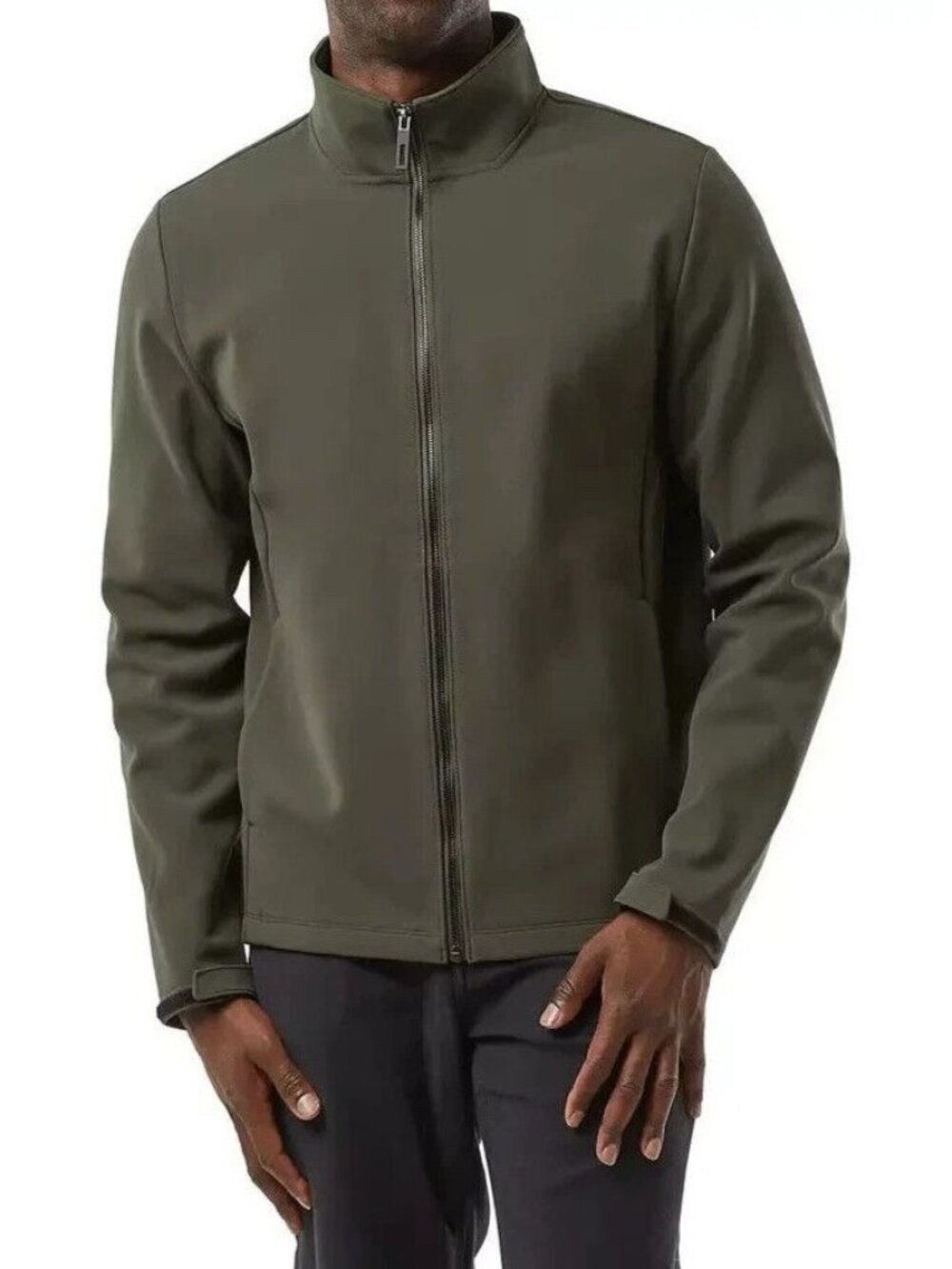 32 Degrees Heat Men's XL Full-Zip Jacket Green Lightweight Polyester d1765